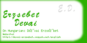 erzsebet devai business card